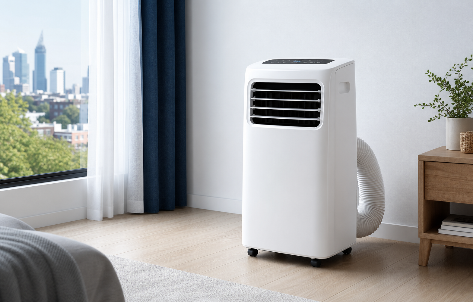 Portable air conditioner in a London home